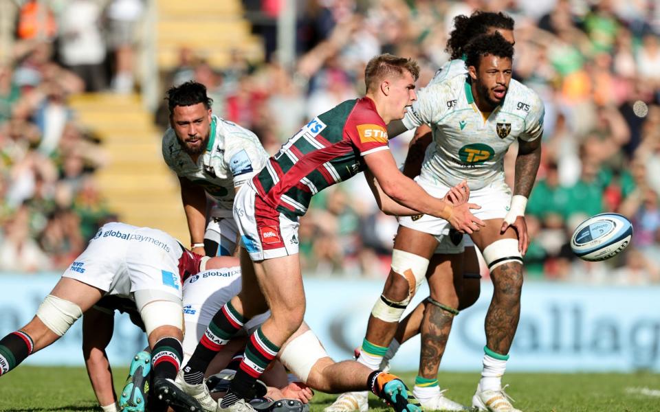 Jack van Poortvliet has shared game time with Ben Youngs and Richard Wigglesworth at Leicester. - GETTY IMAGES