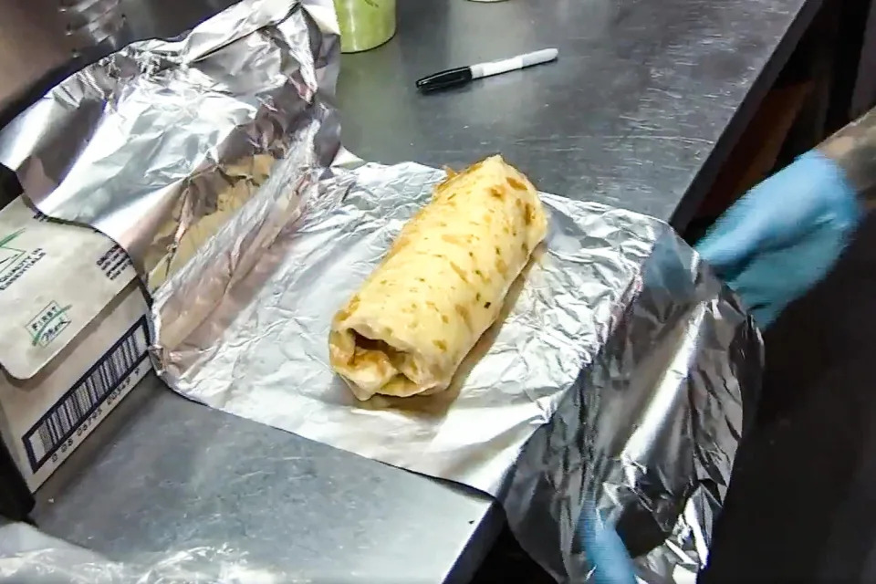 A burrito from La Vaca Birria in San Francisco. (NBC Bay Area)