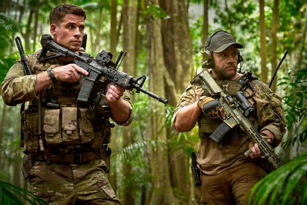 Land of Bad' Review: Russell Crowe Upstages a Pair of Hemsworth Brothers in Junky Actioner