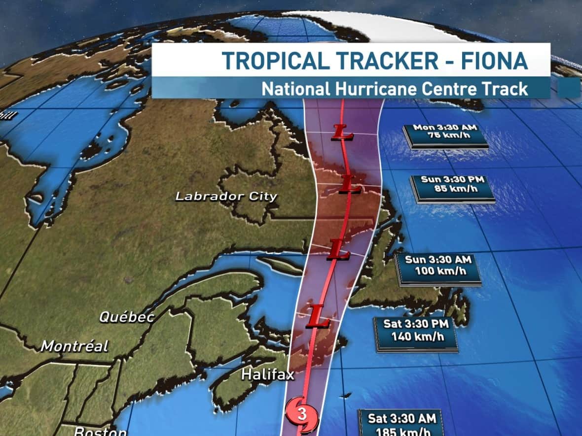 Hurricane Fiona will track through eastern Nova Scotia and Prince Edward Island before moving into the Gulf of St. Lawrence and swiping southwestern Newfoundland. (Ashley Brauweiler/CBC - image credit)