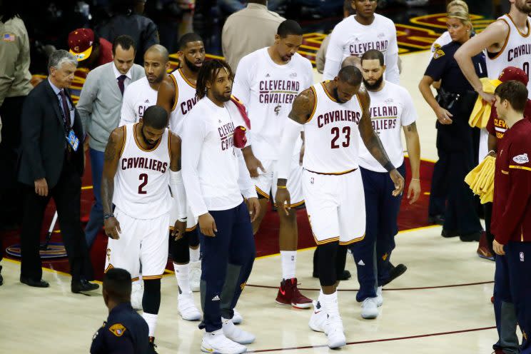 The capped-out Cavs simply don’t have the talent to match the Warriors. (Getty Images)