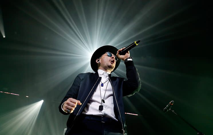 Chester Bennington of Linkin Park performs during CBS Radio's two-night 