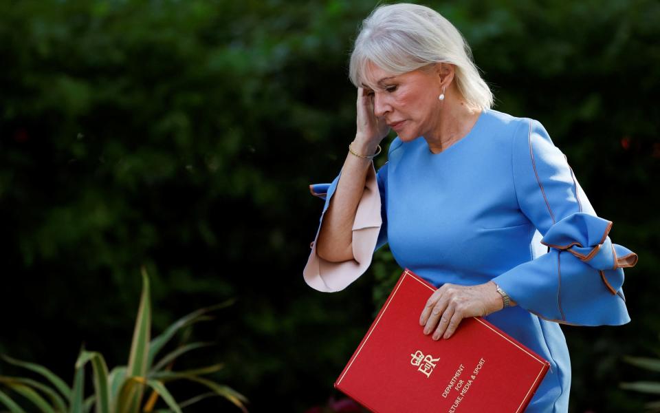 Nadine Dorries arriving at Downing Street on Tuesday - REUTERS/John Sibley