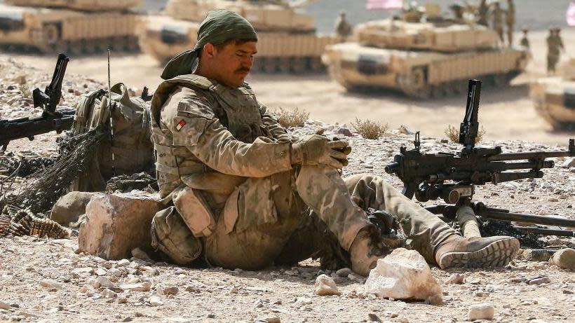Un soldado de EEUU en unas maniobras en Jordania en 2022