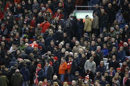 Football Soccer - Liverpool v Sunderland - Barclays Premier League - Anfield - 6/2/16 Liverpool fans leave the stadium in protest Reuters / Phil Noble/ Livepic