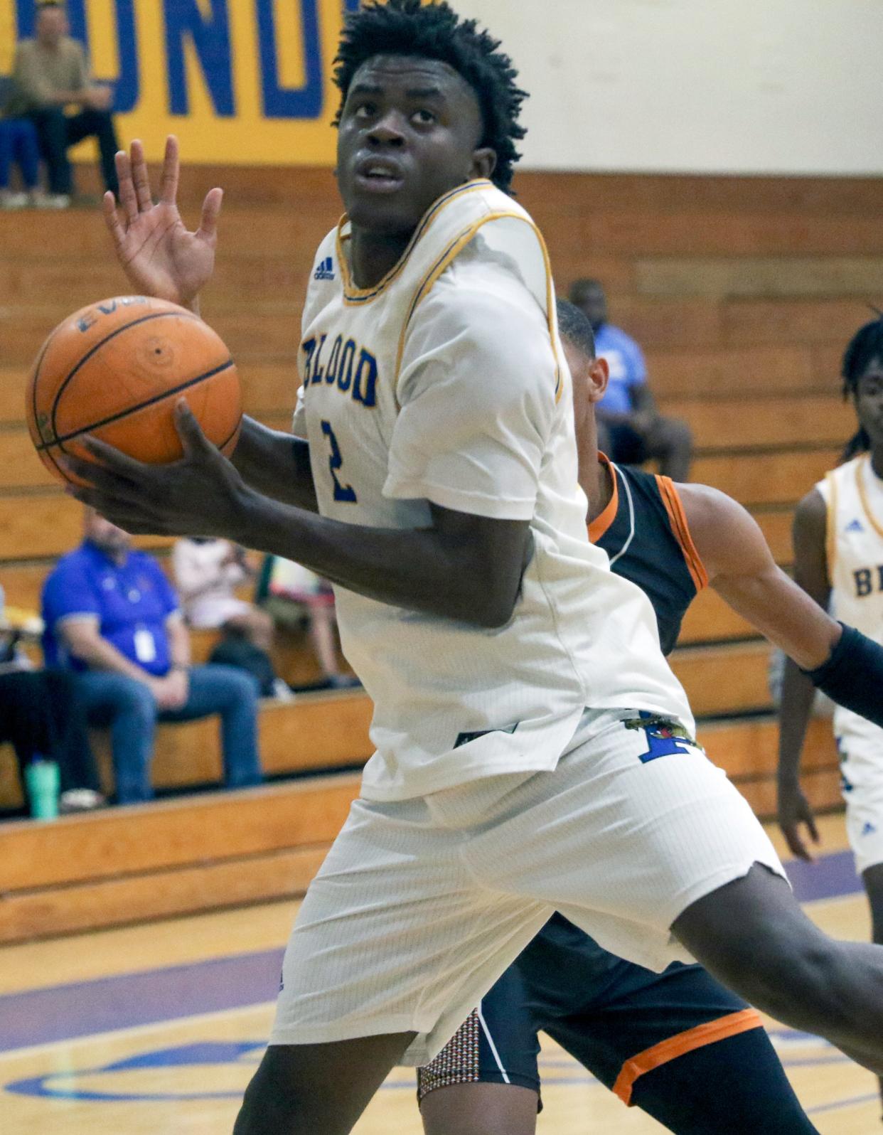 Auburndale's Kervin Knaggs pulls down a rebound against Lake Wales on Wednesday in the semifinals of the Class 5A, District 7 boys basketball tournament at the Tracy McGrady Gymnasium.