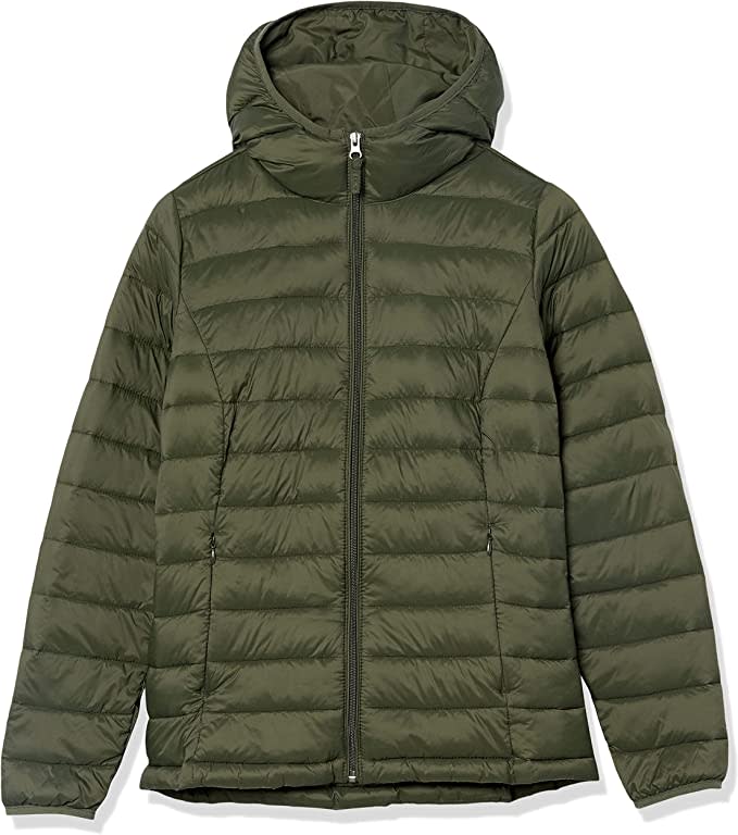 Amazon Essentials Women's Packable Hooded Puffer Jacket. Image via Amazon.