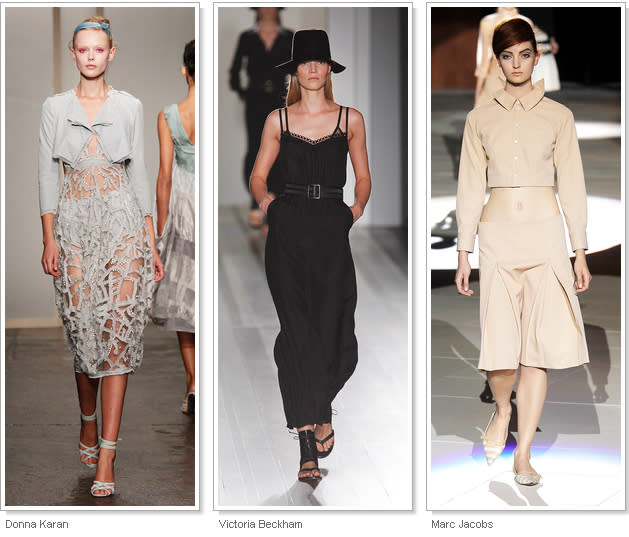 DARE TO BARE Fleshy colour palettes (Reed Krakoff, The Row), transparent panels and layers (Helmut Lang, 3.1 Phillip Lim), and lingerie-inspired silhouettes (Victoria Beckham, Calvin Klein) were a refreshingly feminine sight to see.
