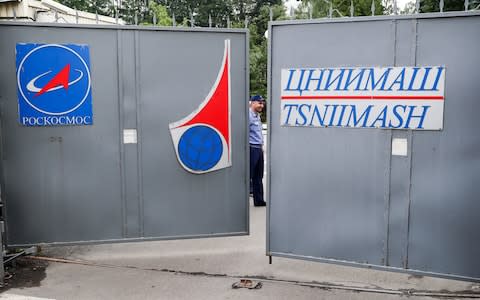 Outside the Central Research Institute of Machine Building (TsNIIMash) under the Roscosmos State Corporation responsible for Russian space industry development - Credit:  Anton Novoderezhkin/TASS