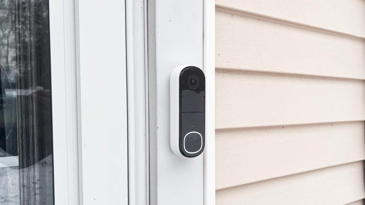  Arlo Video Doorbell 2K attached to house. 