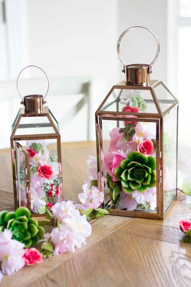 DIY Floral Lanterns