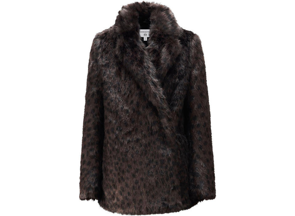 Carine Roitfeld x Uniqlo Faux Fur Short Coat, $149.90, uniqlo.com