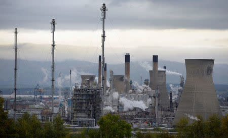 FILE PHOTO: A general view of the Grangemouth oil refinery, at Grangemouth, Scotland October 21, 2013. REUTERS/Russell Cheyne/File Photo