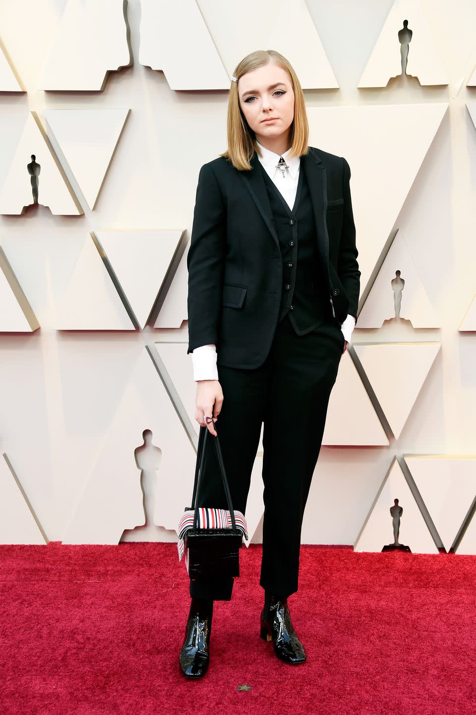 <p>in Thom Browne</p>