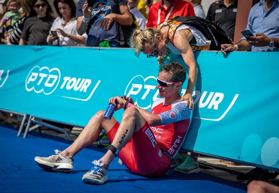 Alistair Brownlee led into the final transition but fell away to miss out on the podium (Credit: That Cameraman)