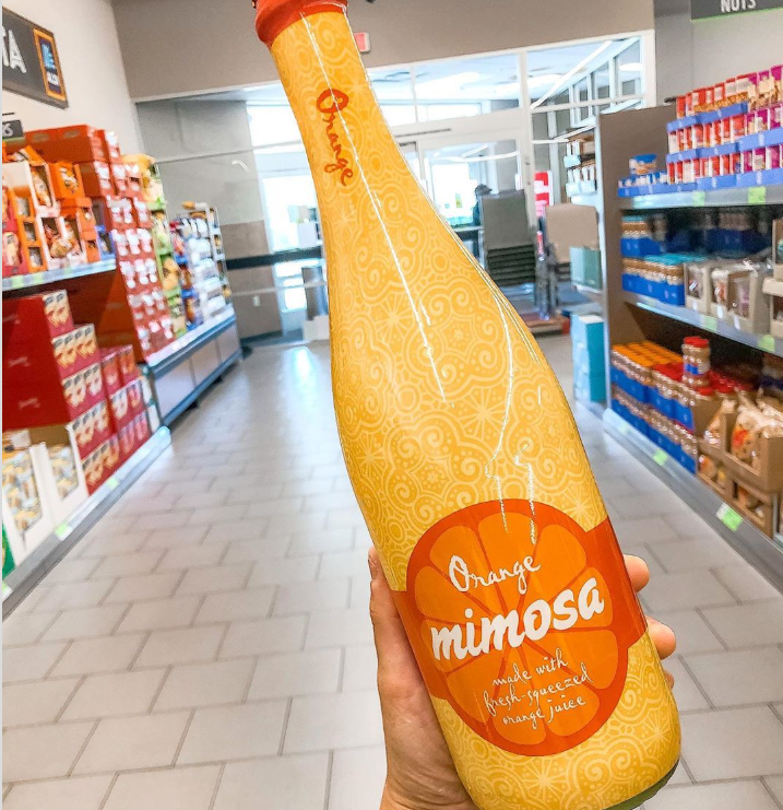 <p>Aldi makes brunch at home a real party with its Orange Mimosa. Why fuss with separate bottles of champagne and OJ when this baby is ready to go? Not to mention, the whole bottle is only $8.99, cheaper than just one mimosa at a restaurant. That might be why <a href="https://www.instagram.com/aldi.mademedoit/" rel="nofollow noopener" target="_blank" data-ylk="slk:people;elm:context_link;itc:0;sec:content-canvas" class="link ">people</a> <a href="https://www.delish.com/food-news/a32271255/aldi-bottled-orange-mimosa/" rel="nofollow noopener" target="_blank" data-ylk="slk:get very excited, and even stock up;elm:context_link;itc:0;sec:content-canvas" class="link ">get very excited, and even stock up</a>, when this makes an appearance on shelves. </p>