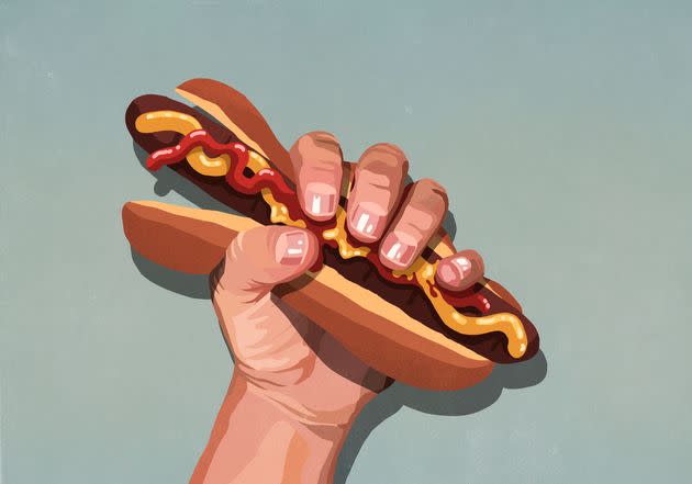 Traditional hot dogs, packed with sodium, fat and nitrates, are very unhealthy. (Photo: Malte Mueller via Getty Images)