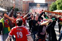 Europa League Final - Fans in Gdansk ahead of the Europa League final Villarreal v Manchester United