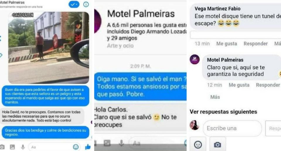 Los usuarios escribieron al hotel para solidarizarse con el esposo infiel. Foto: Facebook.com/motelpalmeirasbga