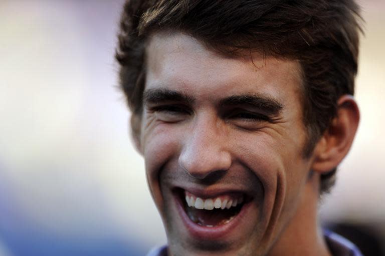 Olympic swimmer Michael Phelps, pictured before a NFL game at M&T Bank Stadium in Baltimore, Maryland, on September 10, 2012