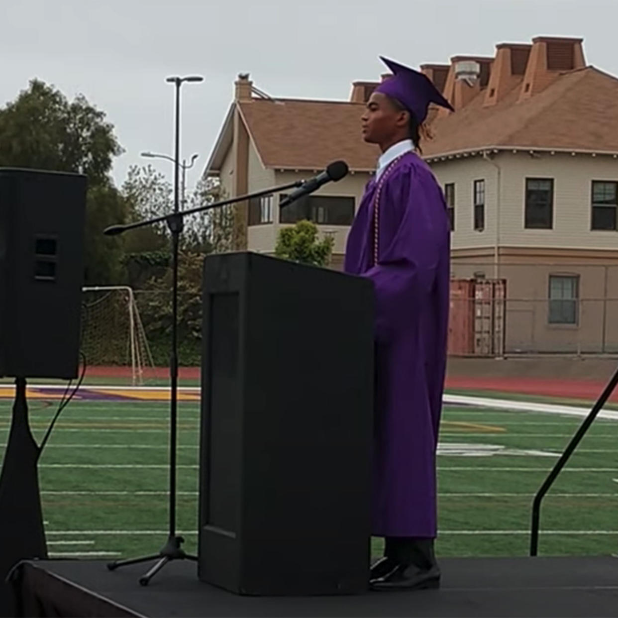 Muhammad gave an inspiring speech at his graduation.  (Courtesy Ahmed Muhammad)