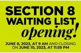 Osceola County Section 8 Waiting List opens on June 8.