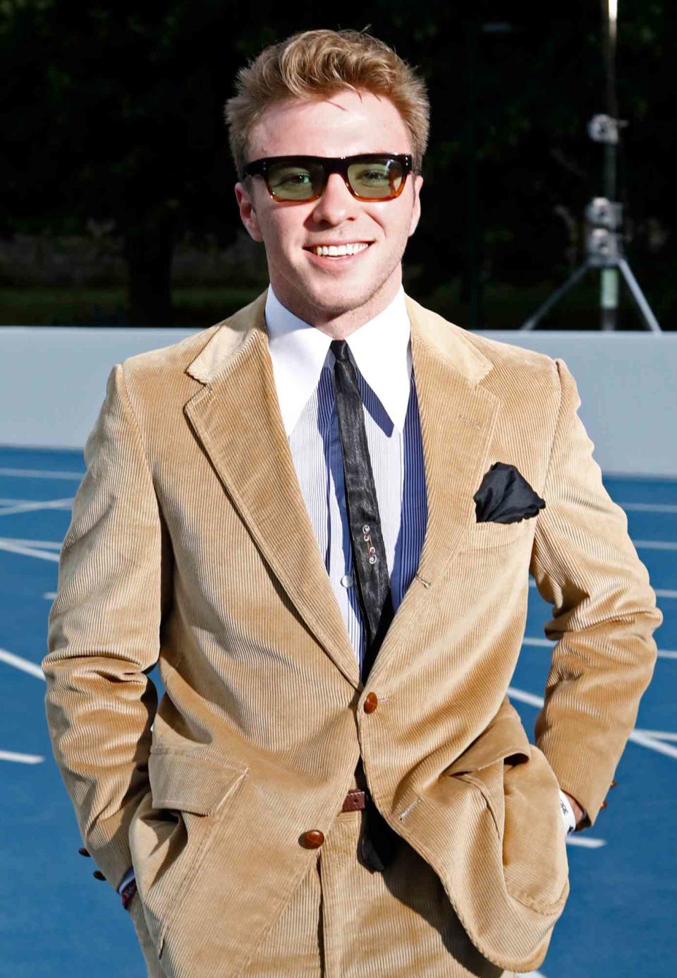 Rocco Ritchie attends the Marine Serre Menswear Spring Summer 2023 show as part of Paris Fashion Week on June 25, 2022 in Paris, France