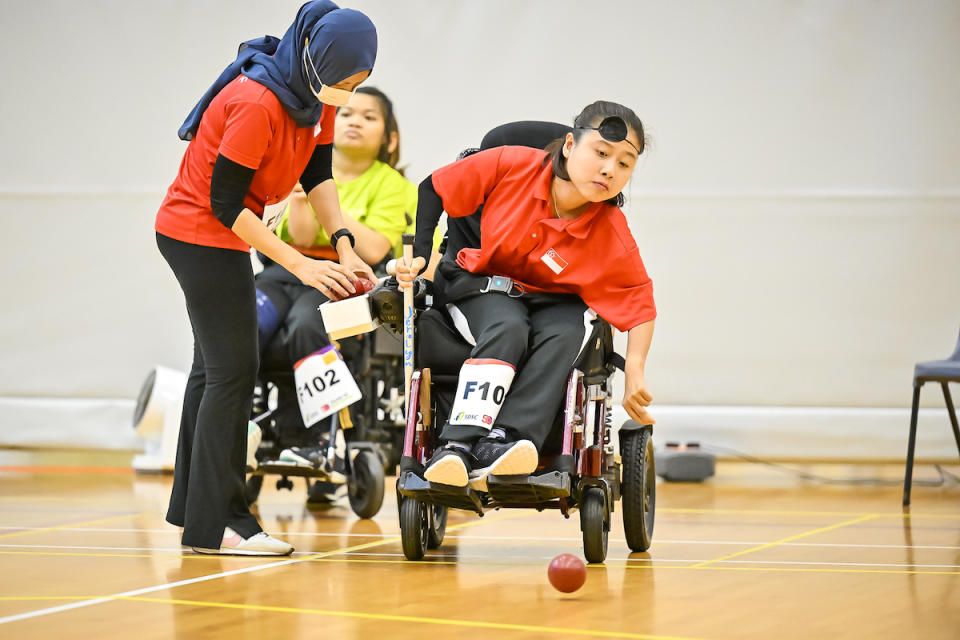 Participants at the 2023 Tiger Balm National Boccia Championships. (PHOTO: Singapore Disability Sports Council)