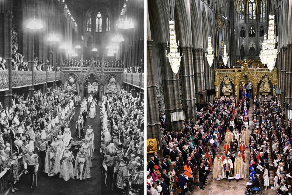 queen elizabeth versus king charles coronation photos