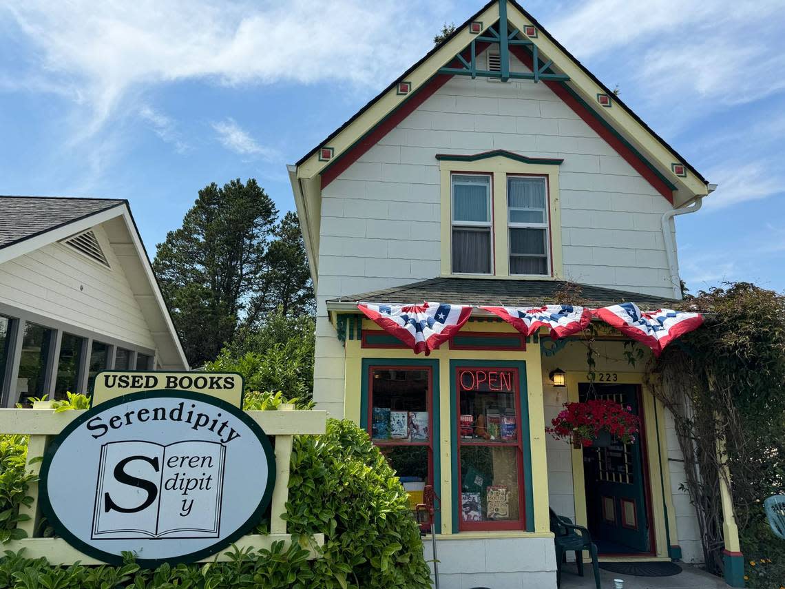 Serendipity Used Books at 223 A St. in Friday Harbor, Wash. on August 2, 2024.