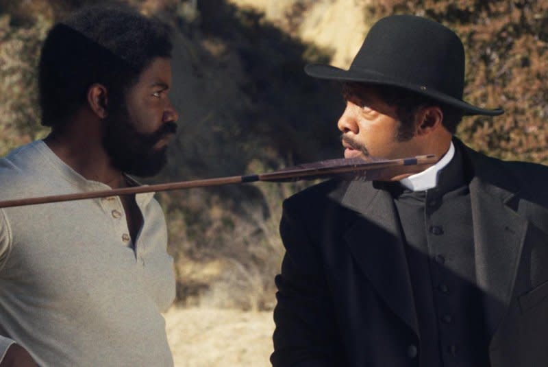 Michael Jai White (L) and Byron Minns star in "The Outlaw Johnny Black." Photo courtesy of Samuel Goldwyn Films