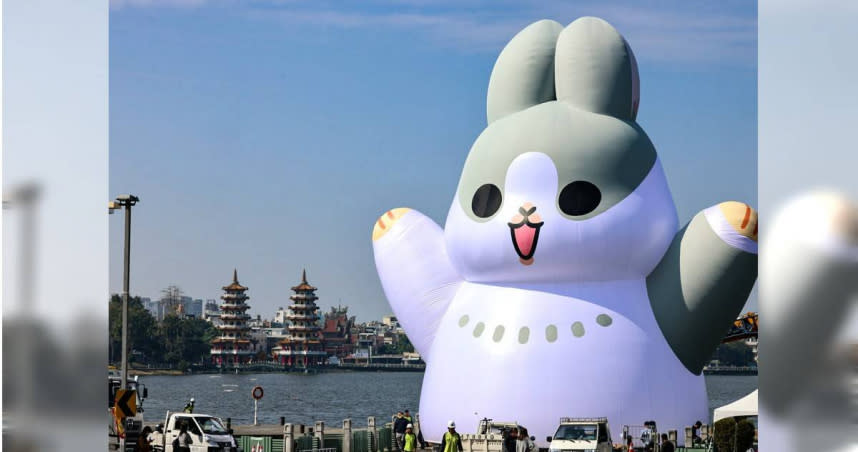 去年在台灣文博會愛河灣的超人氣ㄇㄚˊ幾兔回來了，這次以全新面貌化身燈會大使在蓮池潭迎接大家。（圖／高雄市觀光局提供）