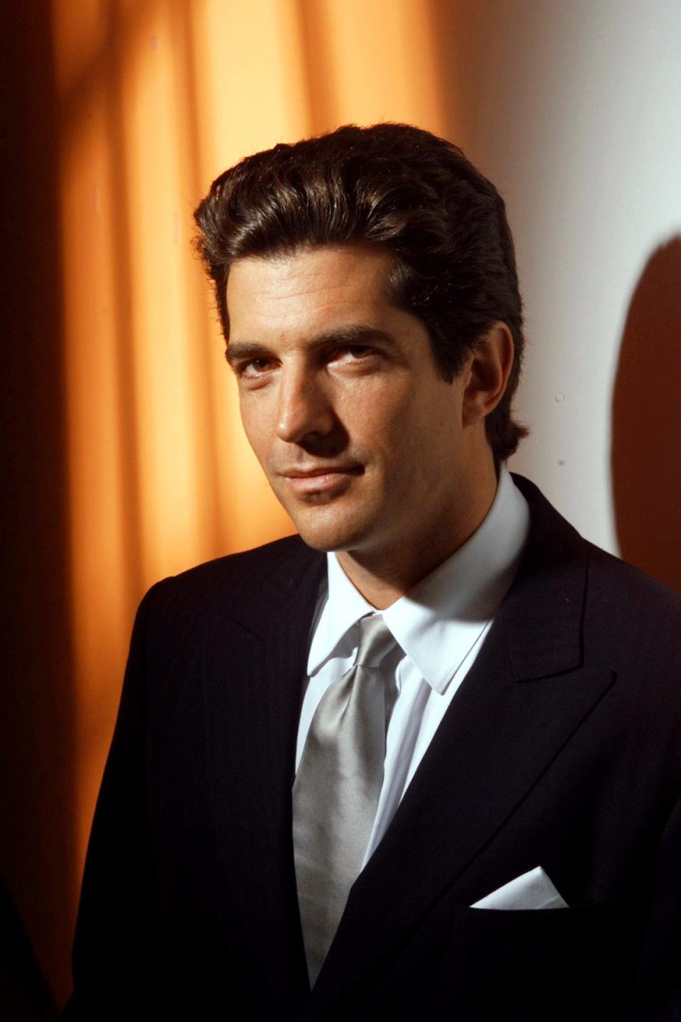 John F. Kennedy Jr. in his "George" magazine offices in NY.