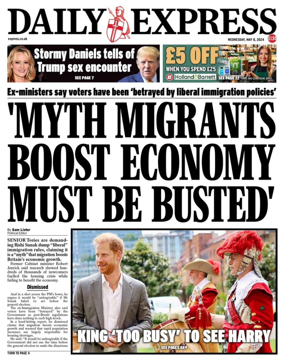 The Express front page