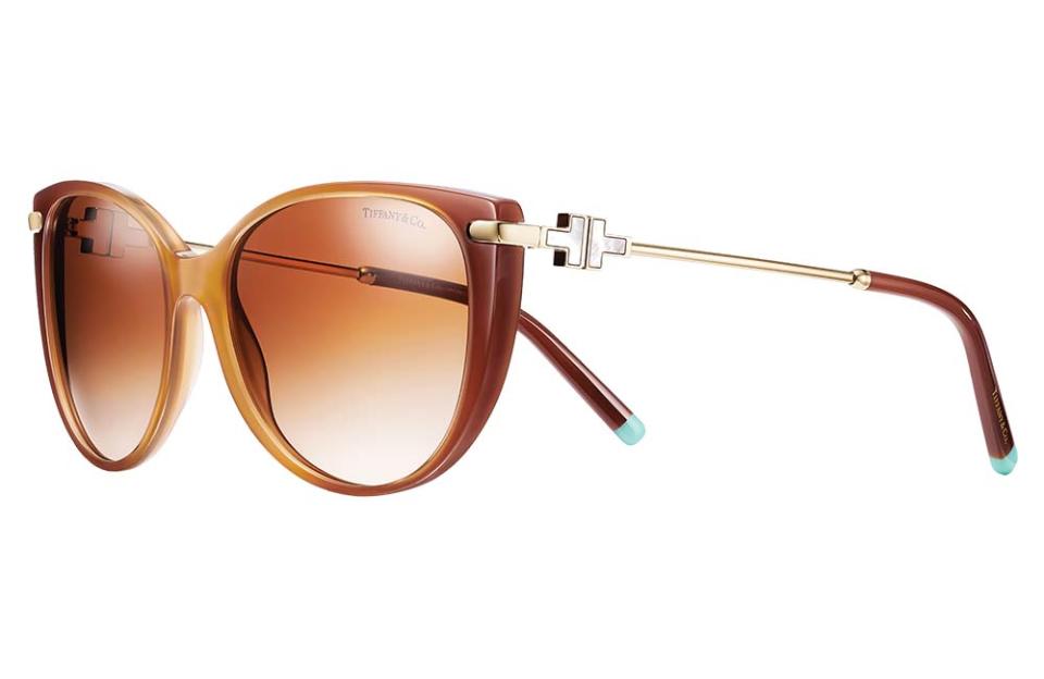Tiffany T acetate frame with gold-tone metal and mother-of-pearl accents; $392, tiffany.com