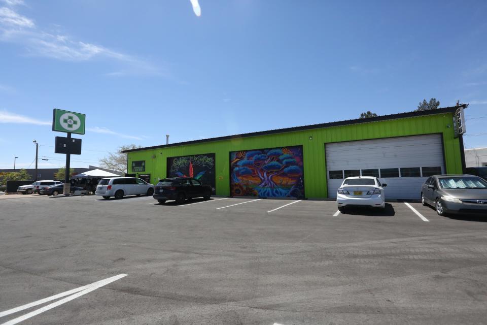 iCanna, a cannabis dispensary in an old auto repair garage, is pictured in Las Cruces on April 15, 2022.