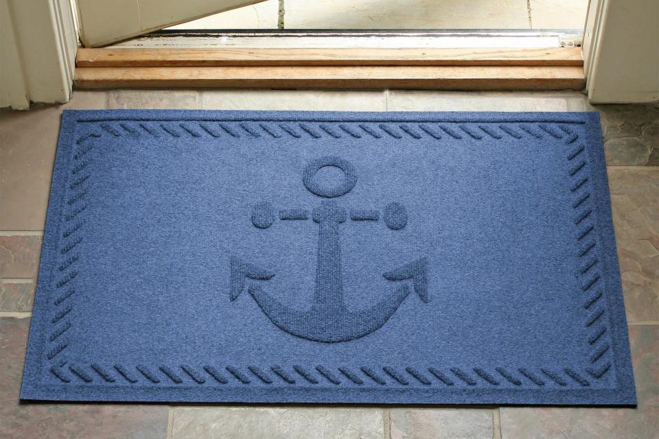 Sand & Stable Navy Elina Anchor Non-Slip Doormat