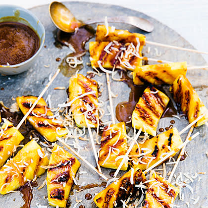 Pineapple Satay with Coconut Caramel