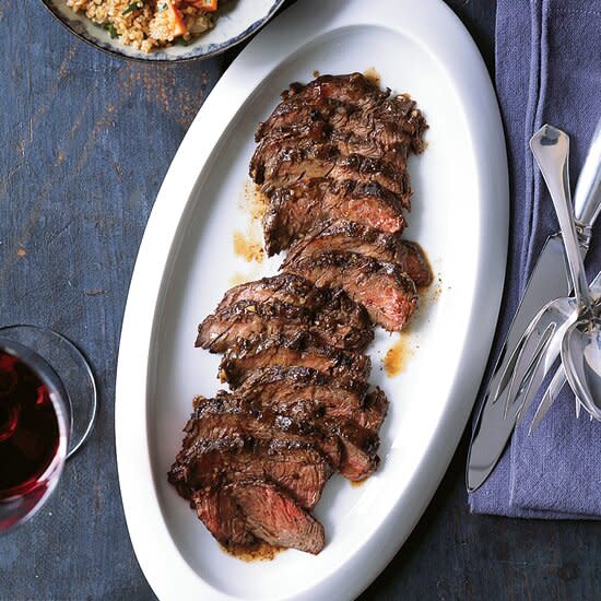 Hanger Steak with Warm Bulgur Salad