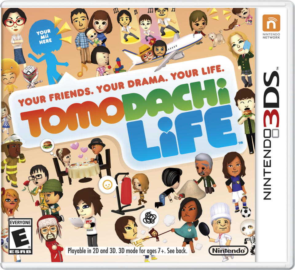 This photo provided by Nintendo shows the cover of the video game, "Tomodachi Life." The gaming company said Tuesday, May 6, 2014, it wouldn't bow to pressure to allow players to engage in romantic entanglements with characters of the same sex in the English version of "Tomodachi Life" following a social media campaign launched last month seeking virtual equality for the game's characters, which are modeled after real people. (AP Photo/Nintendo)