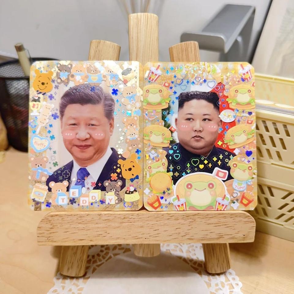 Top loaders of Xi Jinping (left) and Kim Jong Un (right).