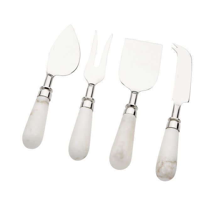 White Marble Cheese Knives