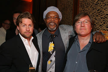 Director Mikael Hafstrom , Samuel L. Jackson and producer Lorenzo di Bonaventura at the Los Angeles premiere of Dimension Films' 1408