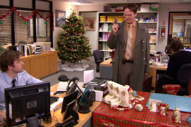 <p>NBC</p> John Krasinski and Rainn Wilson on 'The Office'