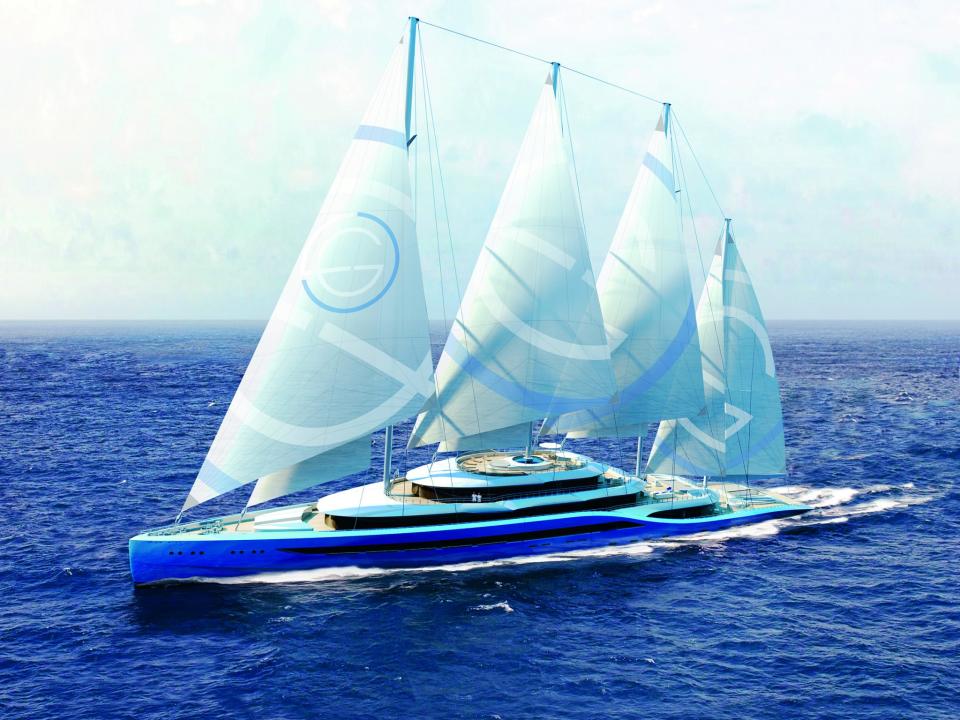 <p>El proyecto Atlas combina las ventajas del tamaño de un yate a motor, la polivalencia de un yate explorador y el ahorro de combustible de un yate a vela. Fruto de una colaboración entre el estudio británico H2 Yacht Design y Laurent Giles Superyacht Architects, la embarcación podría convertirse en yate a motor elevando la quilla. En tanto barco a vela, combina un tipo de casco de baja resistencia que hace que sea muy maniobrable y un eficiente sistema de varios mástiles. </p>