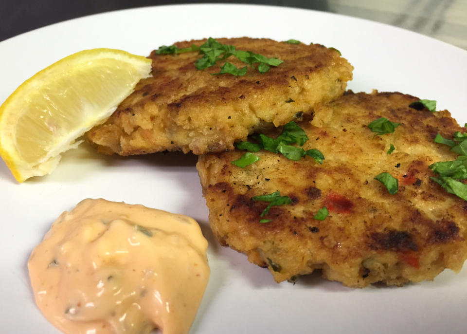 <p>Ben Rayl</p><p>These salmon patties are amazing. Something about the crispiness of the patties and the zesty tartar sauce—yum.</p><p><strong>Get the recipe: <a href="https://parade.com/841227/benrayl/perfectly-delicious-salmon-patties/" rel="nofollow noopener" target="_blank" data-ylk="slk:Perfectly Delicious Salmon Patties;elm:context_link;itc:0;sec:content-canvas" class="link ">Perfectly Delicious Salmon Patties</a></strong></p>