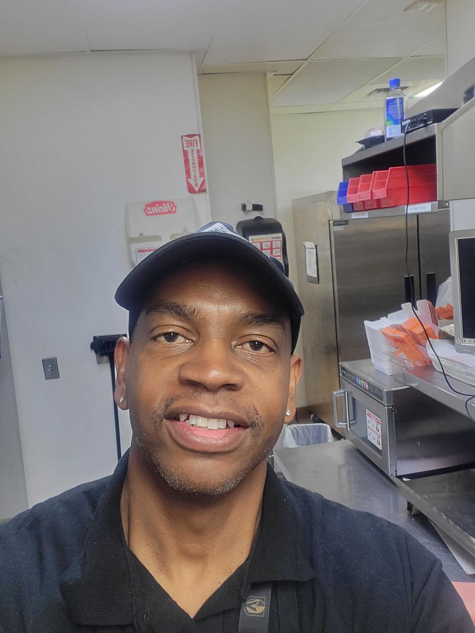 Kevin Ford at Burger King in Nevada. He has worked there for 27 years and prior to 2023, never missed a day. The only day he did miss was for an interview with a news outlet, he said.