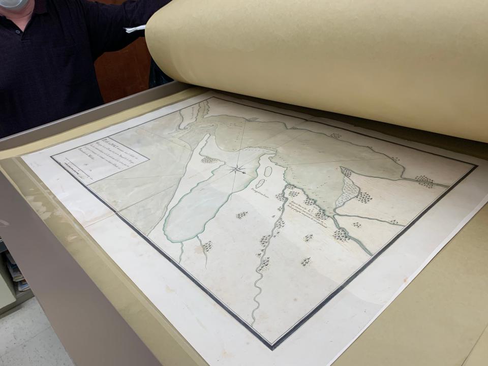 The Rosenberg Library in Galveston houses the oldest map of Galveston Bay, made by the French in 1721.