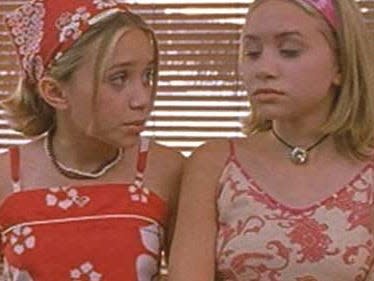 young Mary-Kate and Ashley Olsen in "Our Lips Are Sealed"