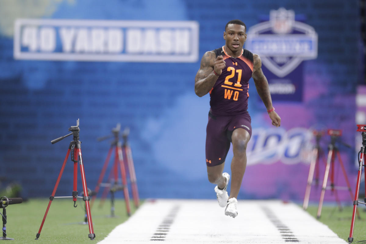 Chiefs' Mecole Hardman wins 40-yard race against NFL stars